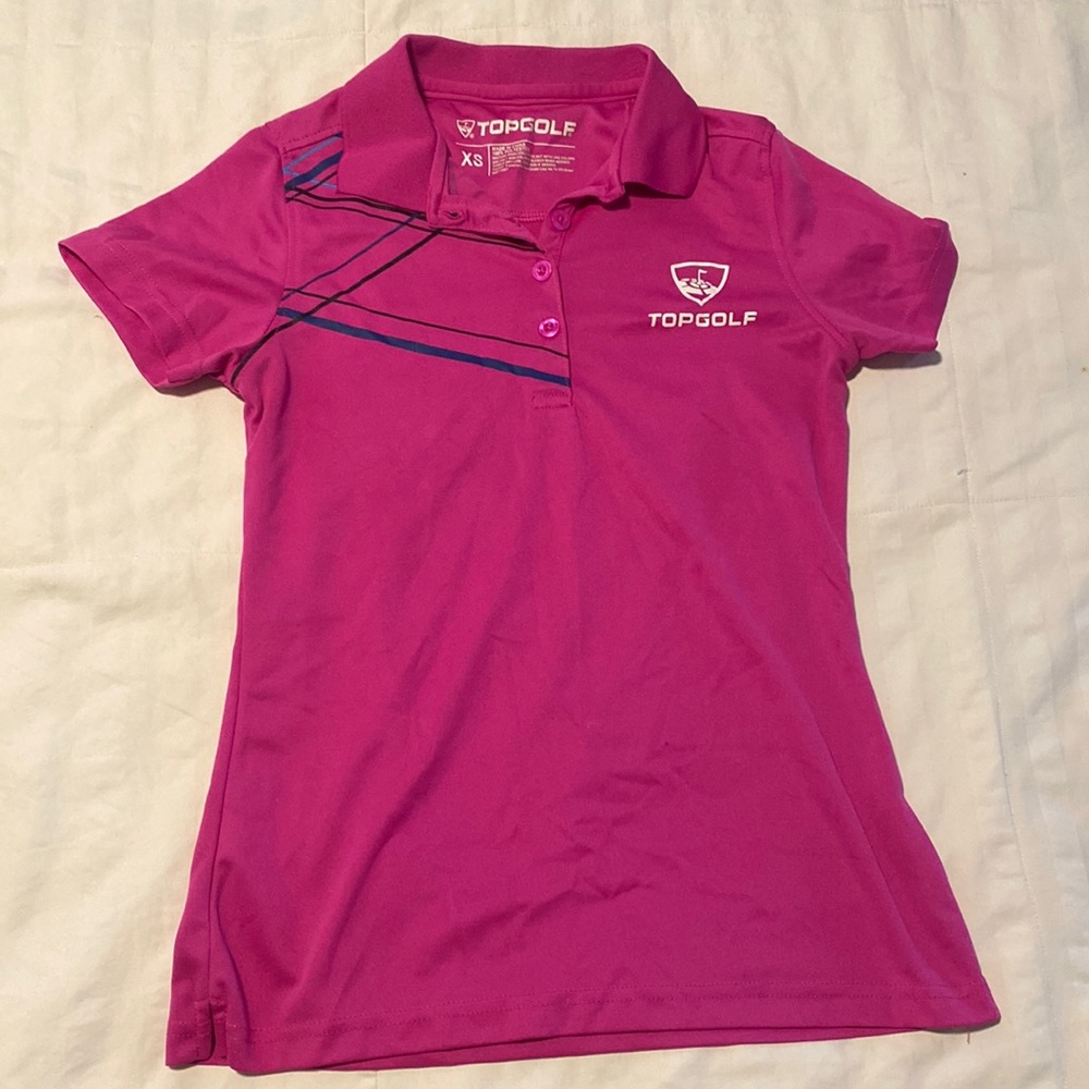 Topgolf pink shirt